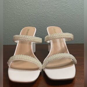 White Heeled Sandals